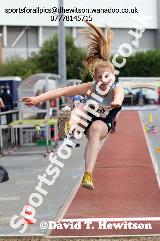 Under-17 womens long jump, Northern Under-15 and under-17 Championships, Wigan. Photo: David T. Hewitson/Sports for All Pics